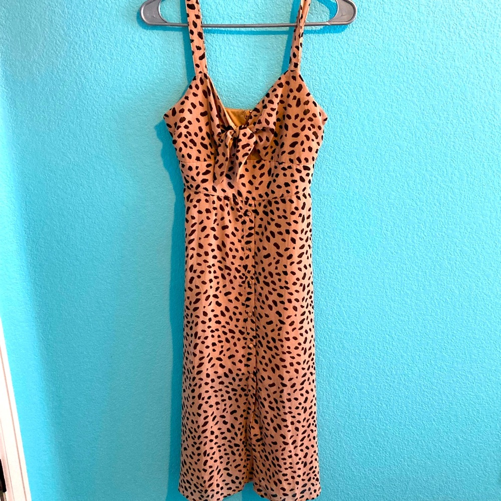 Forever 21 leopard cut out dress